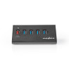 Nedis USB Hub 5-Poorts QC3.0 / USB 3.2 Gen1 - Zwart