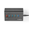 Hub USB Nedis 5 Ports QC3.0 / USB 3.2 Gen1 - Noir