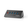 Hub USB Nedis 5 Ports QC3.0 / USB 3.2 Gen1 - Noir