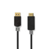 DisplayPort naar HDMI-kabel - 2 m, 4K@30Hz, Verguld, Antraciet