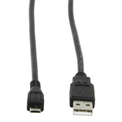 Câble USB 2.0 A mâle - micro B mâle noir 1.80 m