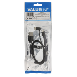 USB 2.0 Kabel USB A Male - USB-Micro-B / USB-C Male 1 m Zwart + Type-C-Adapter