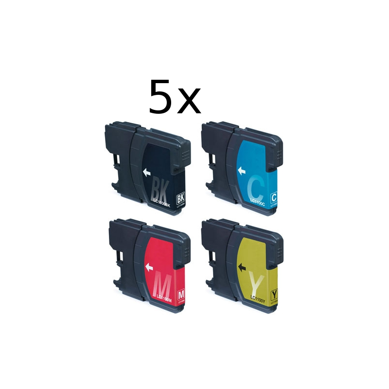 20 compatibele inktpatronen voor Brother LC-980 / LC-1100 printer