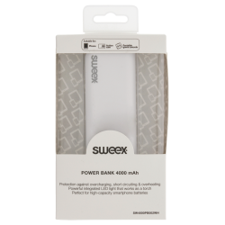 Sweex Draagbare Powerbank 4000 mAh USB Wit