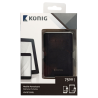 König Draagbare Powerbank Lithium-Ion 7500 mAh USB Zwart