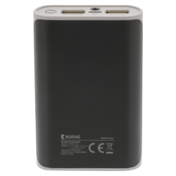König Draagbare Powerbank Lithium-Ion 7500 mAh USB Zwart