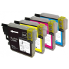 4 compatible cartridges for Brother LC-985 printer
