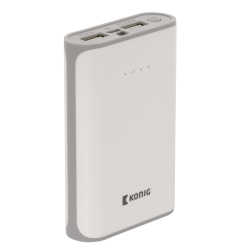 König Portable Power Bank Lithium-Ion 7500 mAh USB White