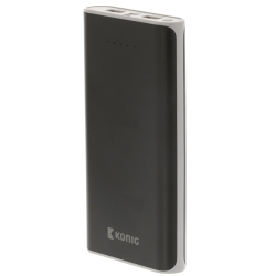 König Batterie de secours pour telephone 20000 mAh USB Noir