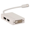 Kabel Mini-DisplayPort Male - DisplayPort Female / DVI-D 24+1 / HDMI